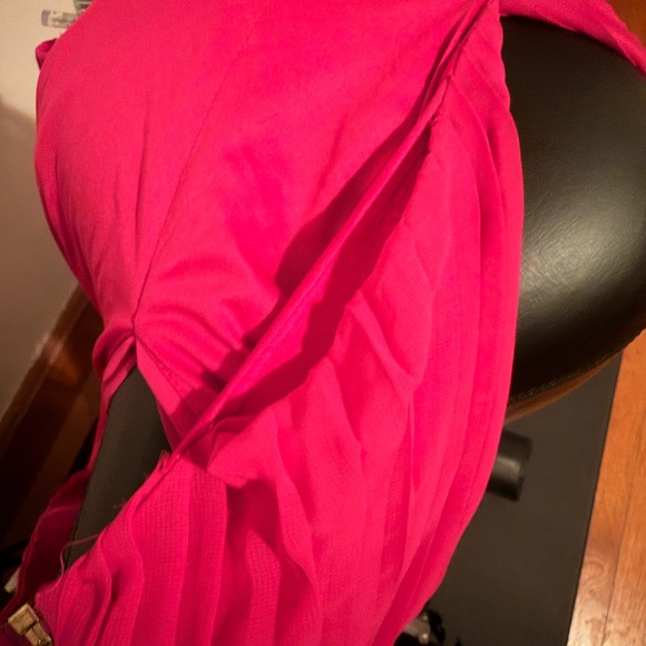 Express Fuchsia Pleated Dress - Picture 4 of 6
